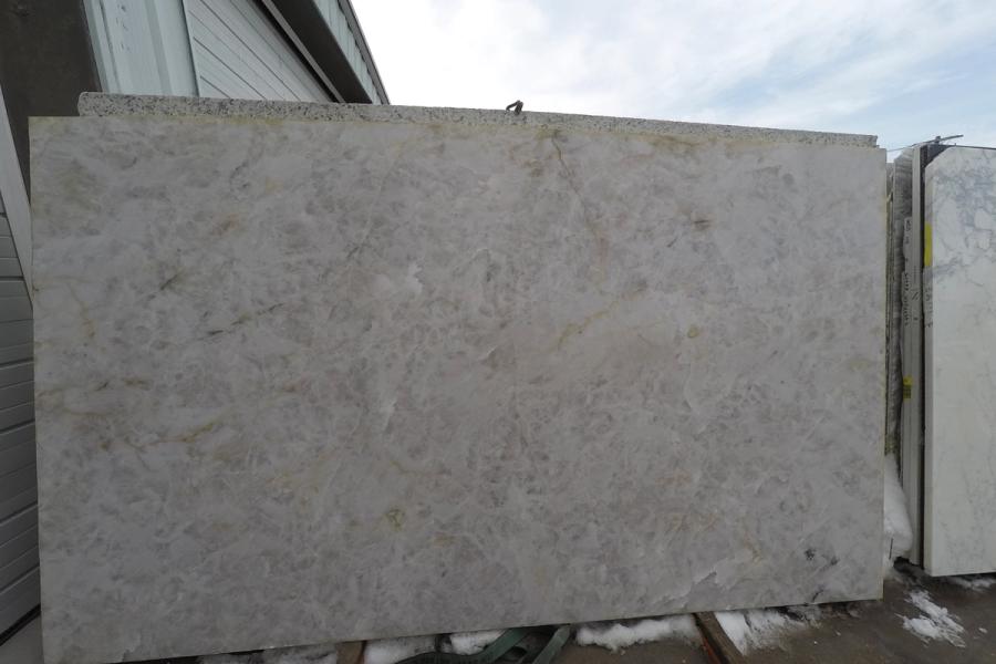 Quartzite slab — stone photographed in the yard, 120 by 60 inches